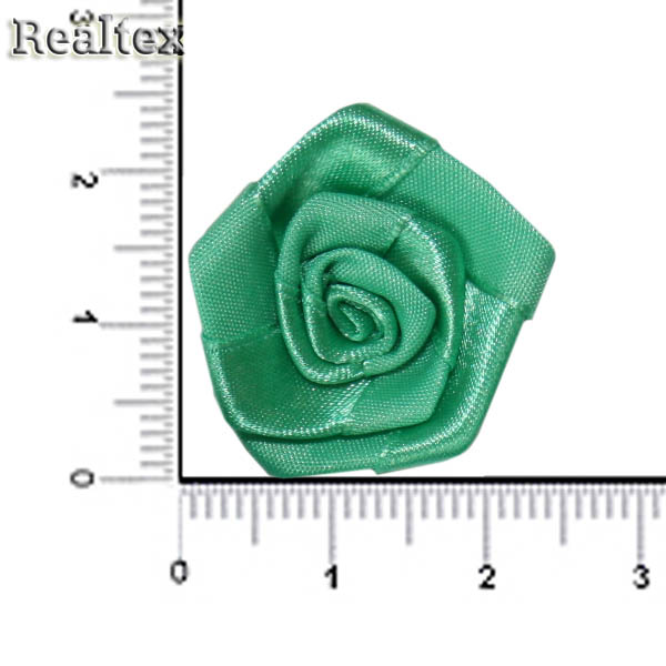 Розочки пришивные атласные Реалтекс R-4 цв.зеленый