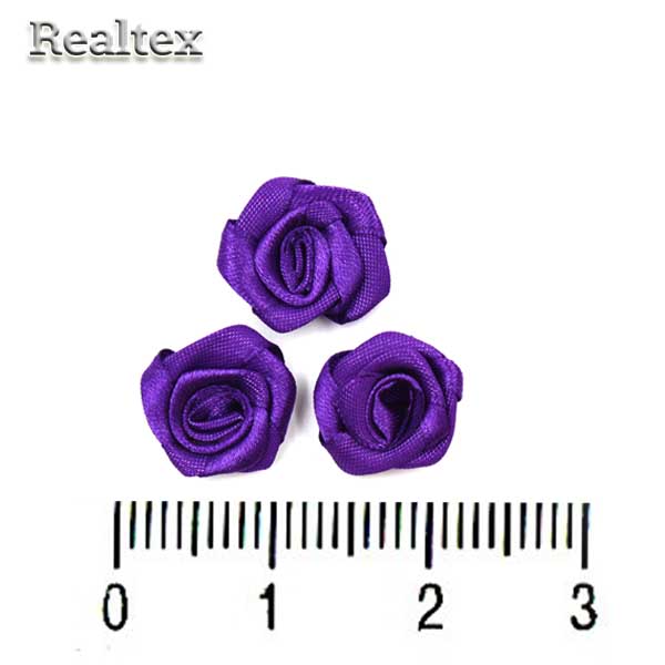Розочки пришивные атласные Realtex R-2 цв.фиолетовый