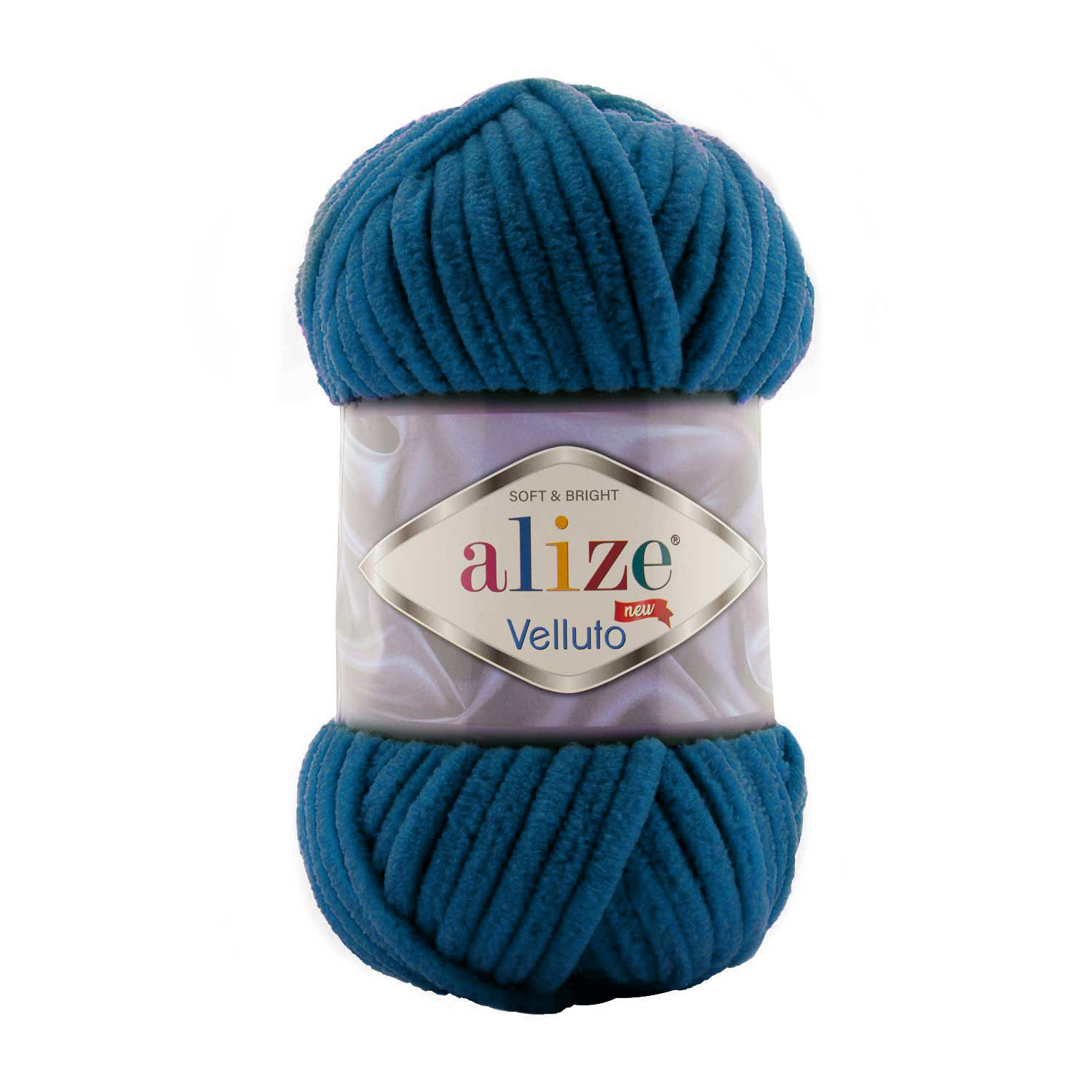 Пряжа Alize "Velluto" (0,5кг) цв.646 петроль