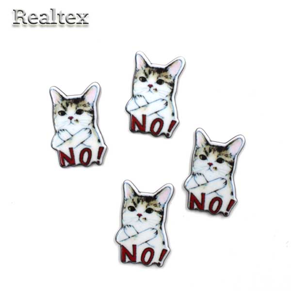 Кабошоны MJ-2 "Кот NO" 31*21мм 