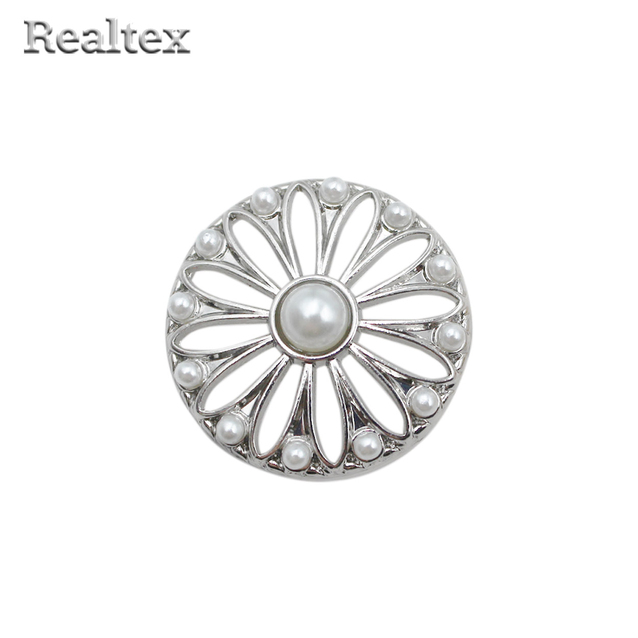 Пуговицы RB D057 36L (6шт) цв.Silver