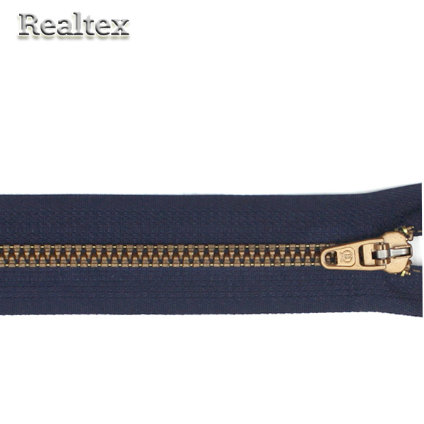Молния усиленная Realtex Т.5 18см неразьемная (бронзовое звено) цв.330 синий 