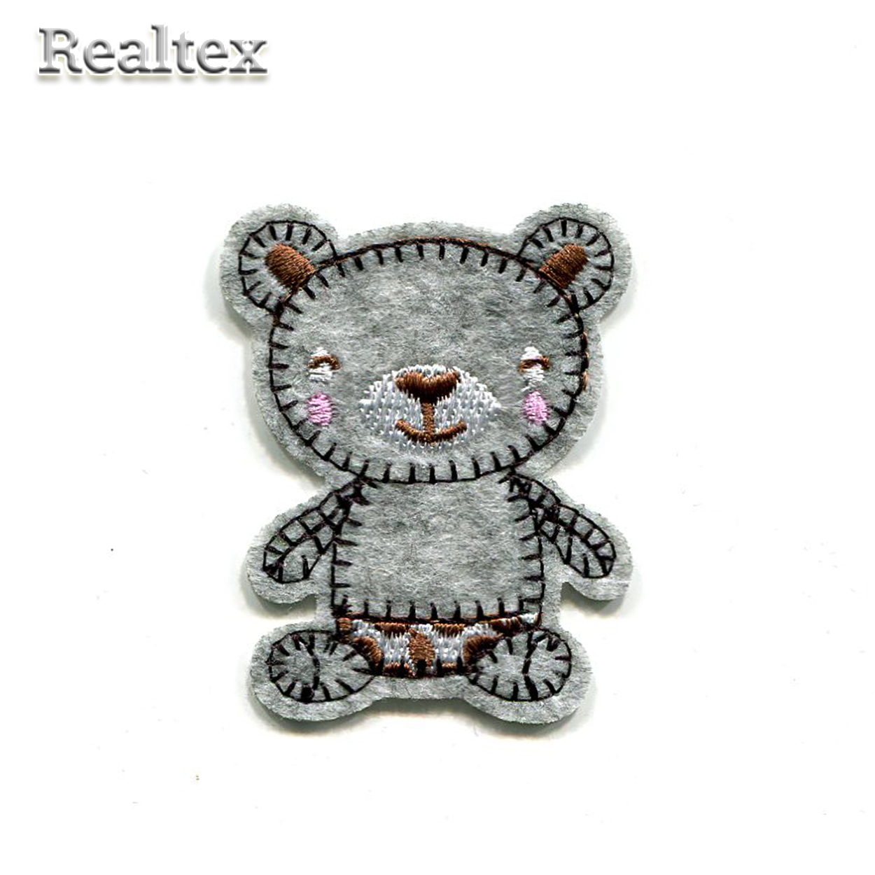 Термоаппликации детские Realtex R-3374 "Мишка" цв.серый