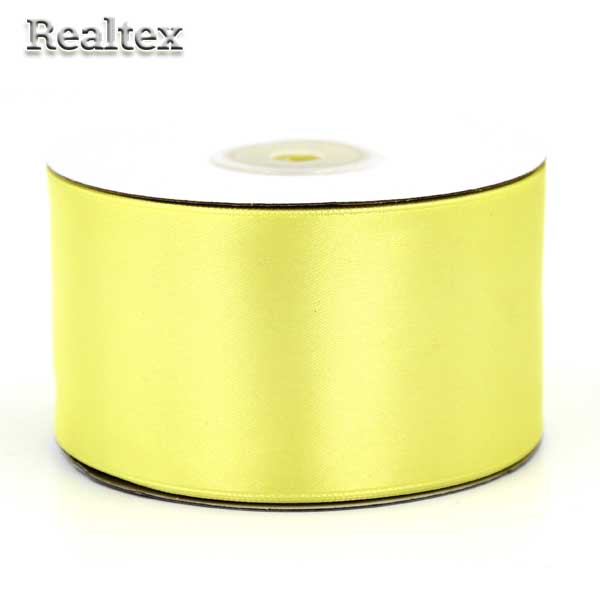Лента атласная 50мм Realtex (32,9м) цв.010 лимонный