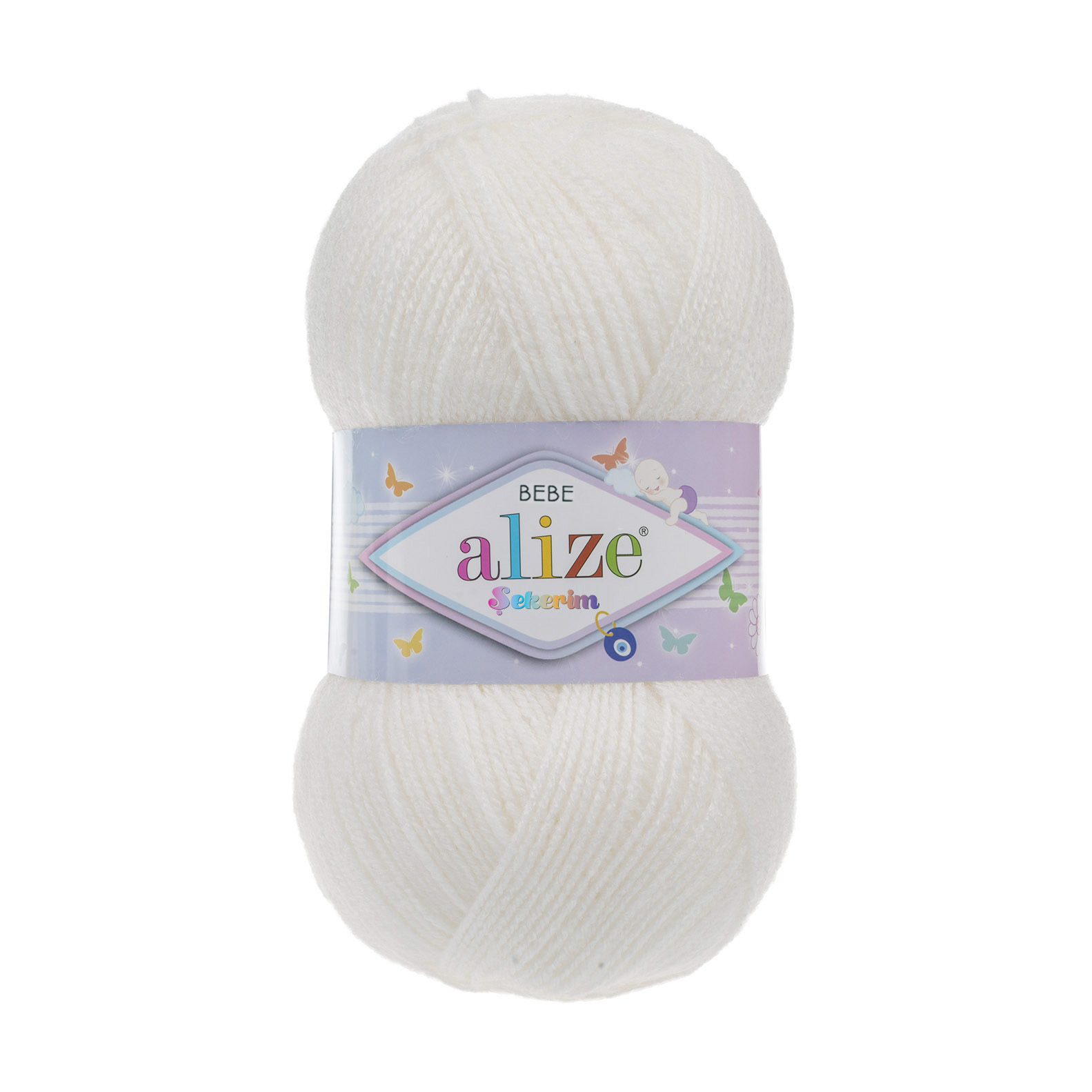 Пряжа Alize "Sekerim Bebe" (100гр) цв.450 жемчужный