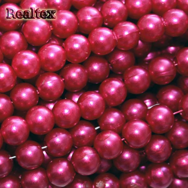 Бусины пластик 10мм R (20гр) цв.А49 малиновый