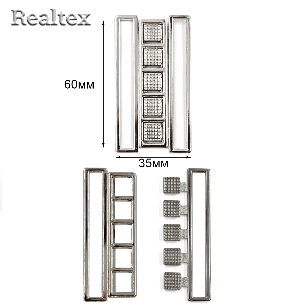 Пряжка металлическая VB 6 (2шт) цв.никель