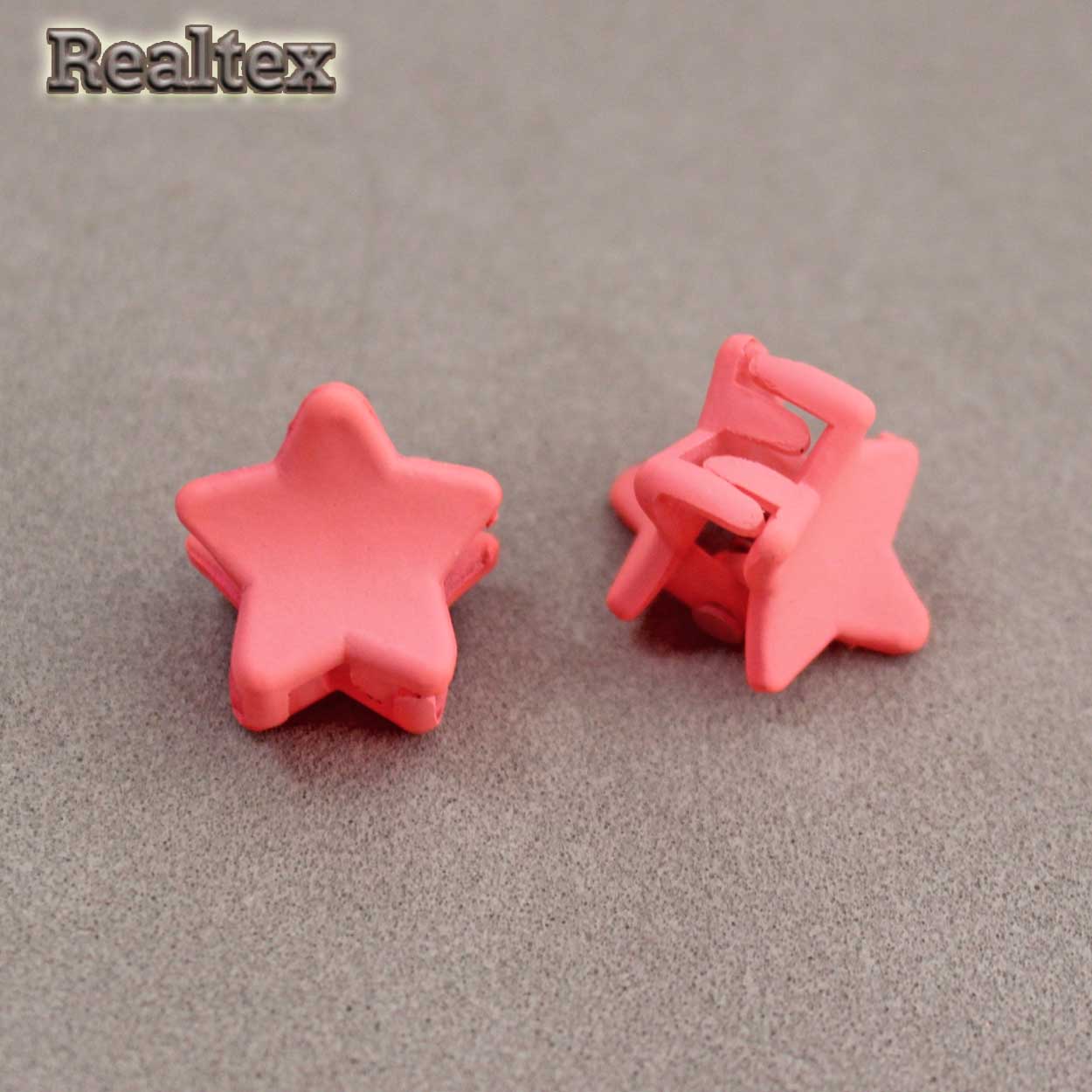 Заколка-краб мини 29553 "Звездочка" (2шт) цв.ярко-розовый