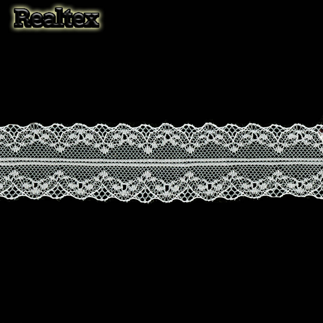 Кружево капроновое Реалтекс  37мм SC 325-2 (25м) цв.св.молочный