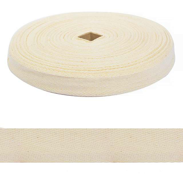 Тесьма киперная 25мм ЛКЭ (25СХ-50) 1,9гр/см х/б цв.суровый