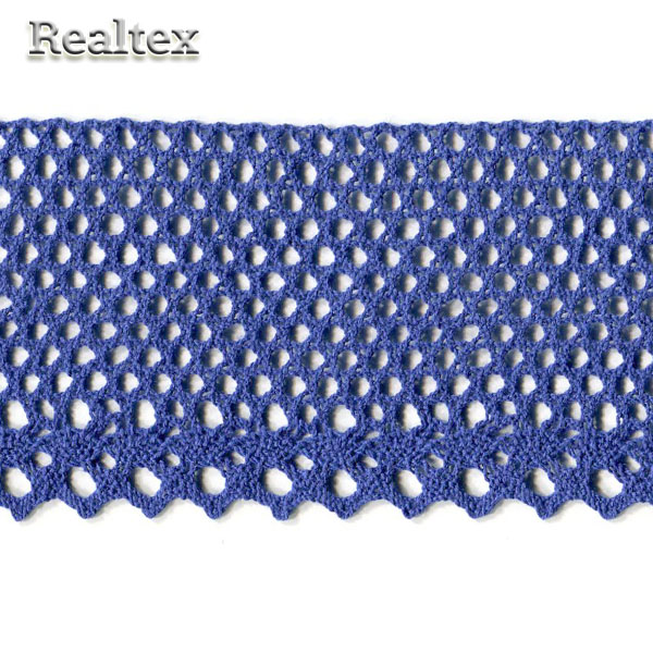 Кружево вязаное  80мм 80.01.145 (25м) цв.23 василек