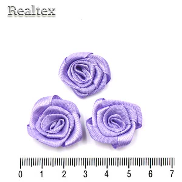 Розочки пришивные атласные Realtex R-4 цв.сиреневый