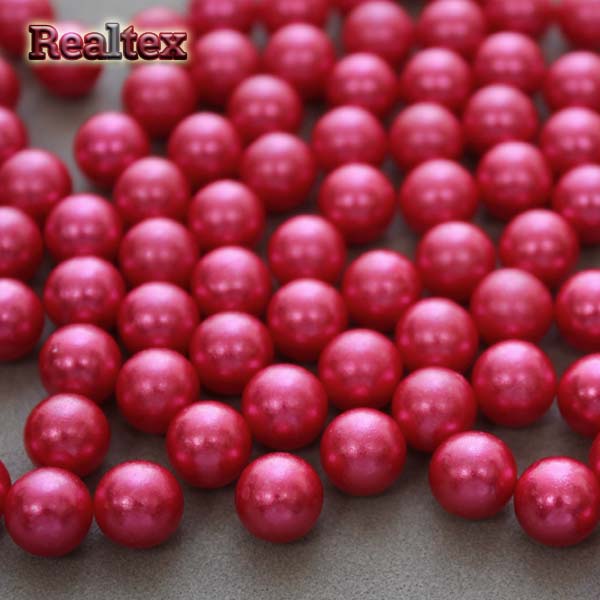 Бусины без отверстия Реалтекс 8мм 500гр цв.40 красно-малиновый