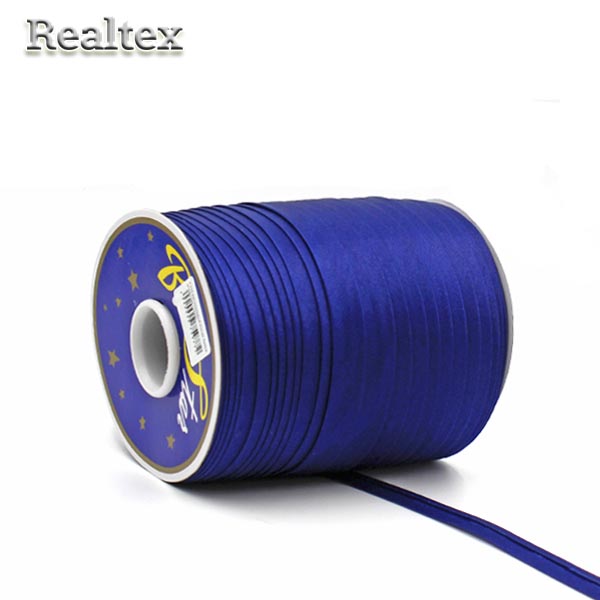 Косая бейка атласная 15мм (132м) цв.F223 васильковый