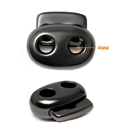 Фиксатор пластиковый Б305 (50шт) цв.чёрный никель