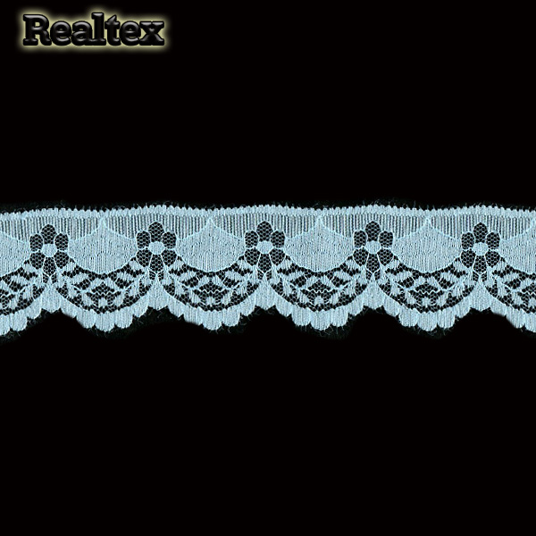 Кружево капроновое  40мм TBY 1661 (27,4м) цв.05 голубой