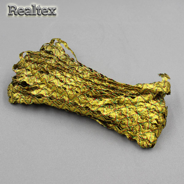 Тесьма"Вьюнчик" RS металлизированный 5мм цв.243 золото/микс