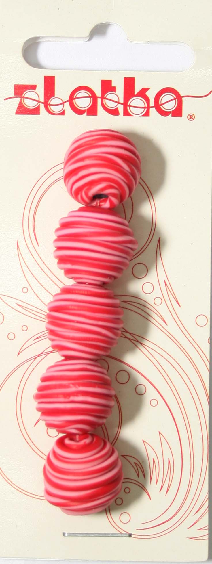 Бусины декоративные 14мм из полимерной глины "Zlatka" PCO цв.04-красный