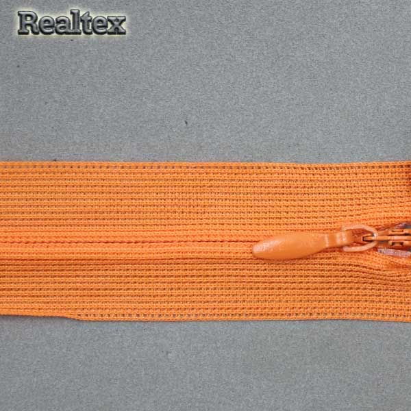  Молния потайная Т.3 50см цв.158/157/523Б ярко-оранжевый