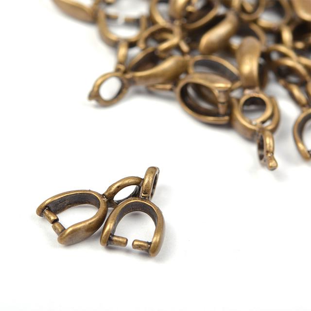 Держатель для бус MH.111943-4 9*5мм (25шт) цв.бронза