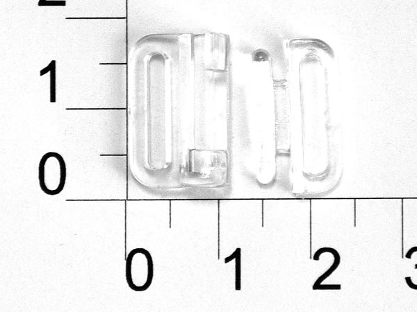 Застежка пластиковая 12мм цв.прозрачный 