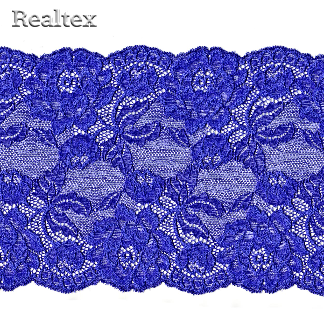 Кружево стрейч 180мм TBY L838 цв.18 ярко-синий