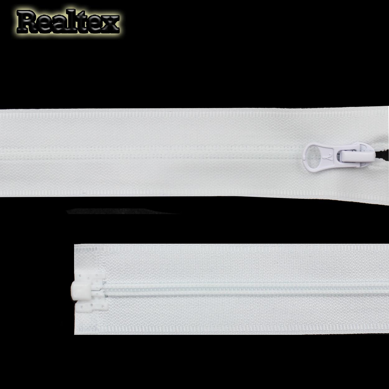 Молния витая G103W водонепроницаемая Т.3 1замок 50см неразъемная Гамма цв.101 белый