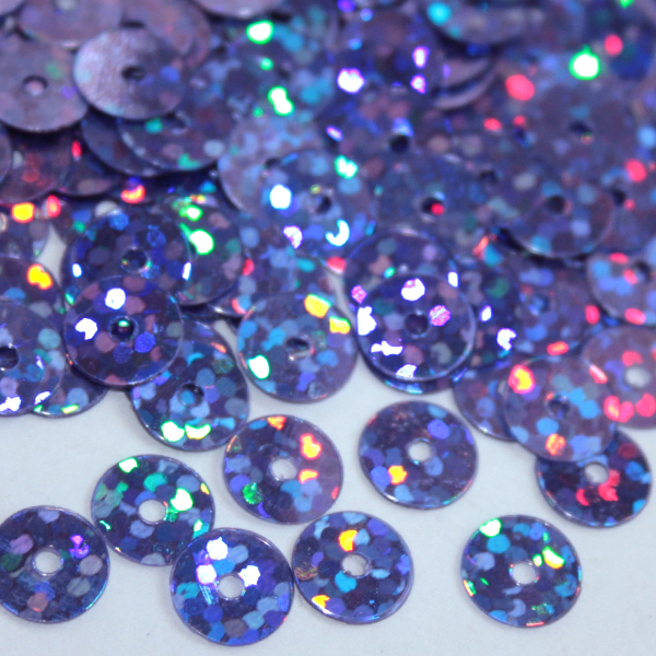 Пайетки "Астра" (10гр) "плоские" 6мм цв.50126 сиреневый голограмма