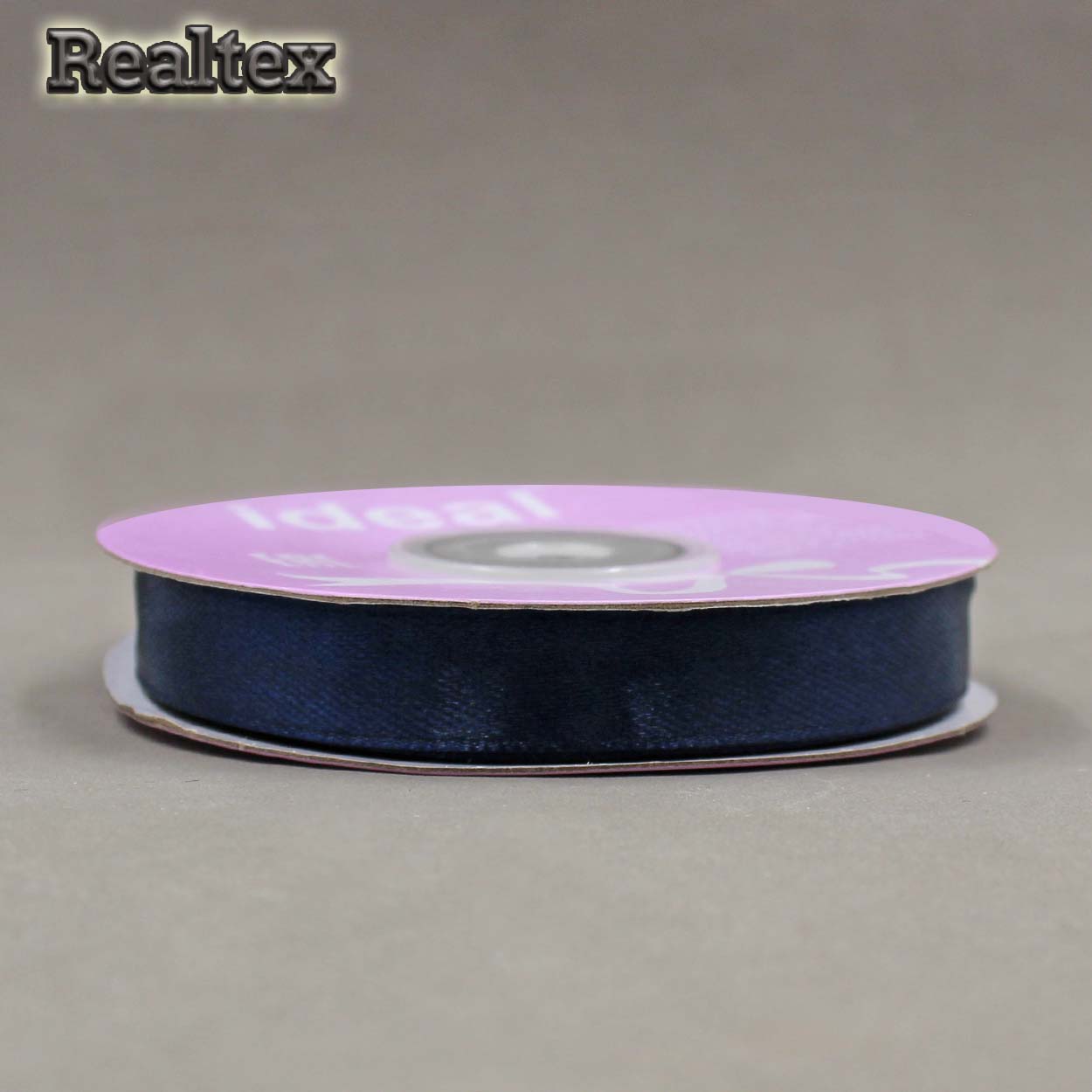 Лента атласная 12мм Realtex (27,4м) цв.3168 темно-синий 