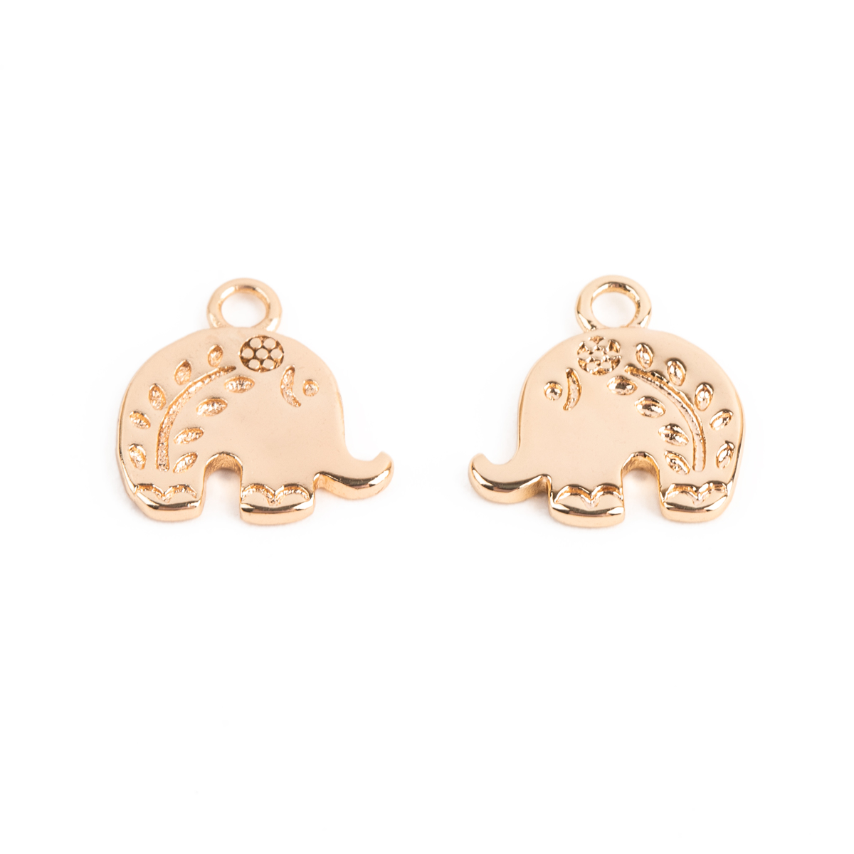 Подвеска металл FMK-P03 "Слон" 10*10мм цв.02 золото 