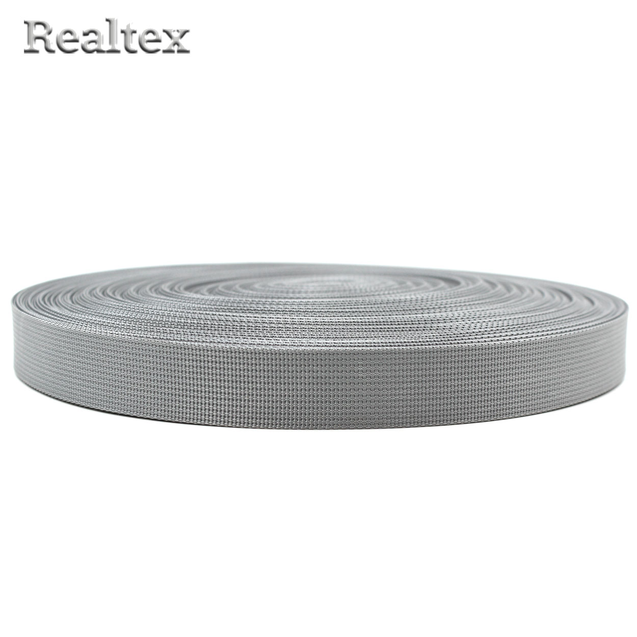  Лента ременная Realtex Premium 25мм (45,7м) цв.18 серый