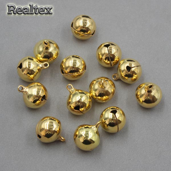 Бубенчики Реалтекс Premium металлические 10мм цв.золото