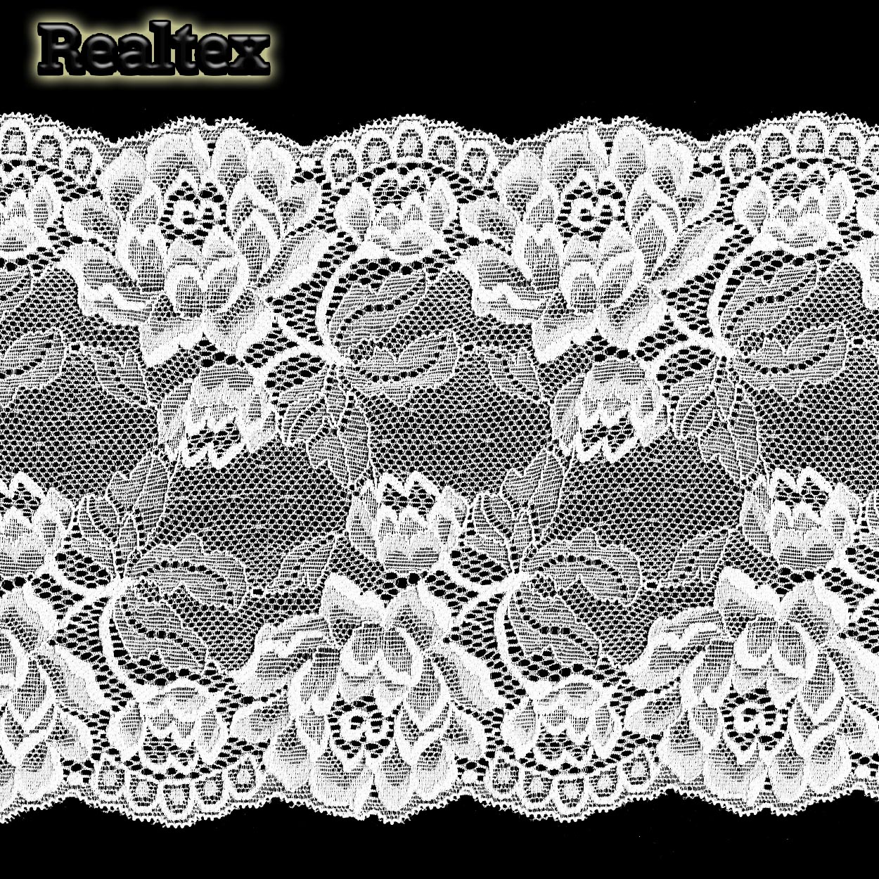 Кружево стрейч 180мм TBY L838 цв.01 белый