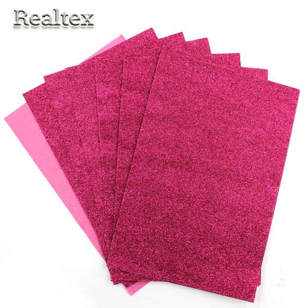 Фетр глиттерный RS 1мм (10шт) цв.08 малиновый