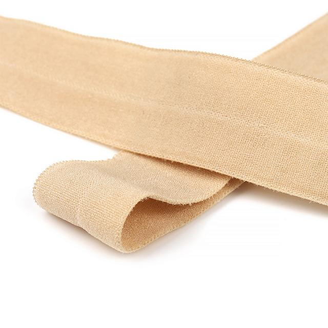 Косая бейка стрейч матовая 20мм (50м) цв.S126 бежевый 