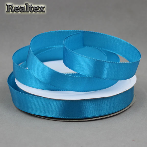Лента атласная 12мм Realtex (32,9м) цв.047 бирюзовый