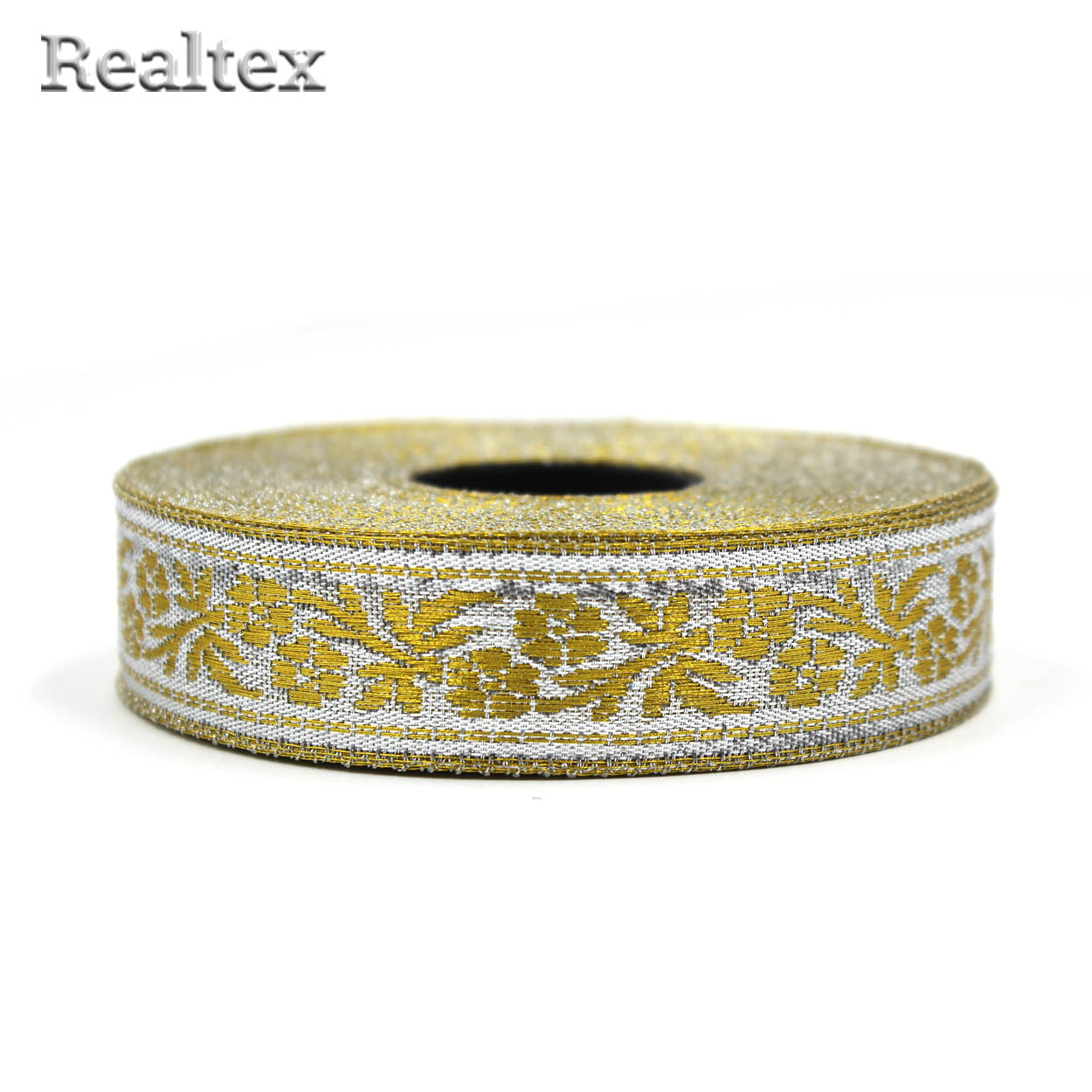 Тесьма церковная 22мм LT 1066/4 цв.золото/серебро 