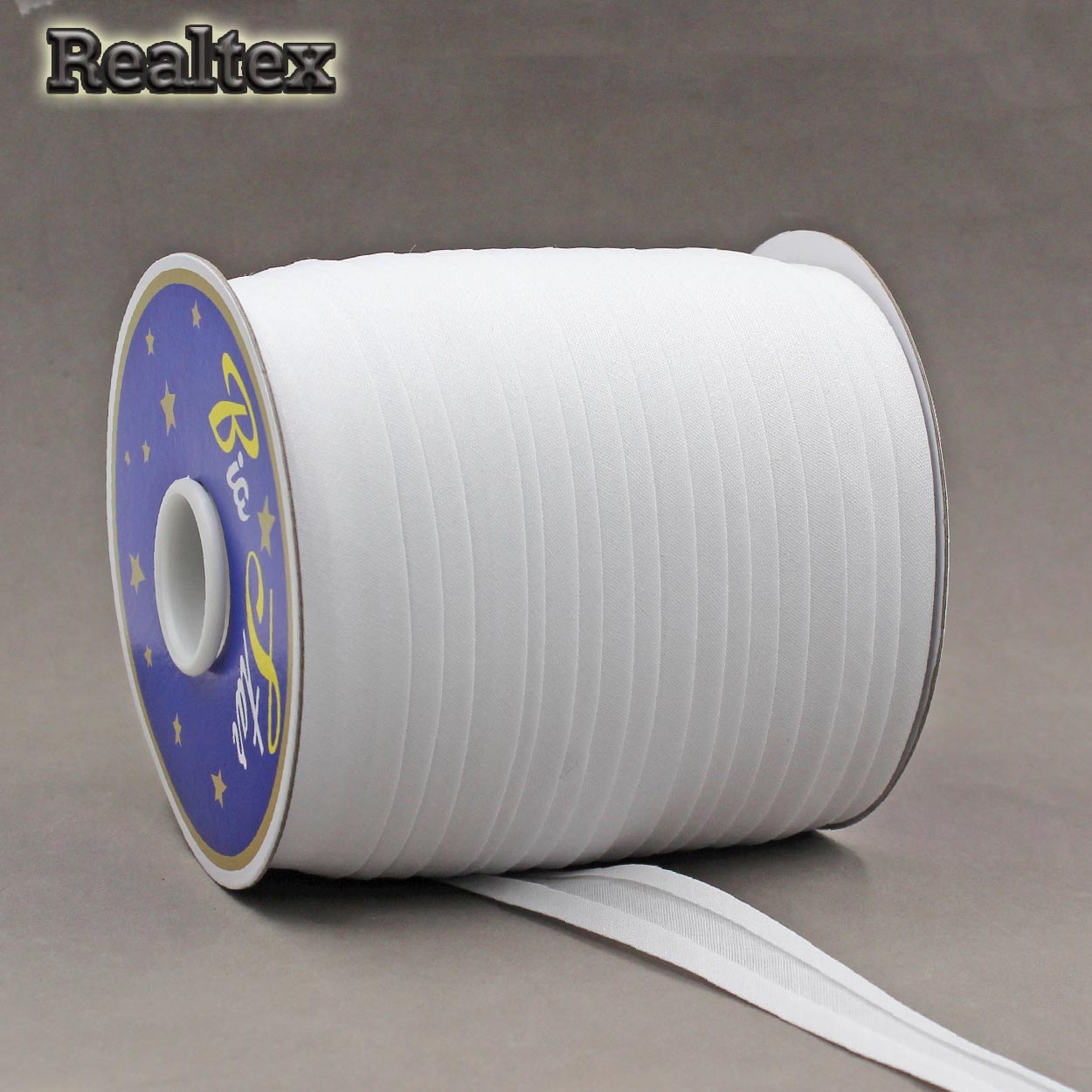 Косая бейка Х/Б 20мм цв.белый