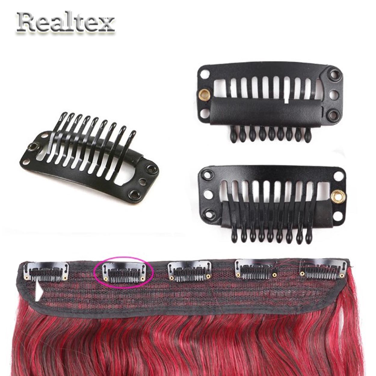 Заготовка для заколок "Реалтекс" 32*18мм (50шт) цв.черный