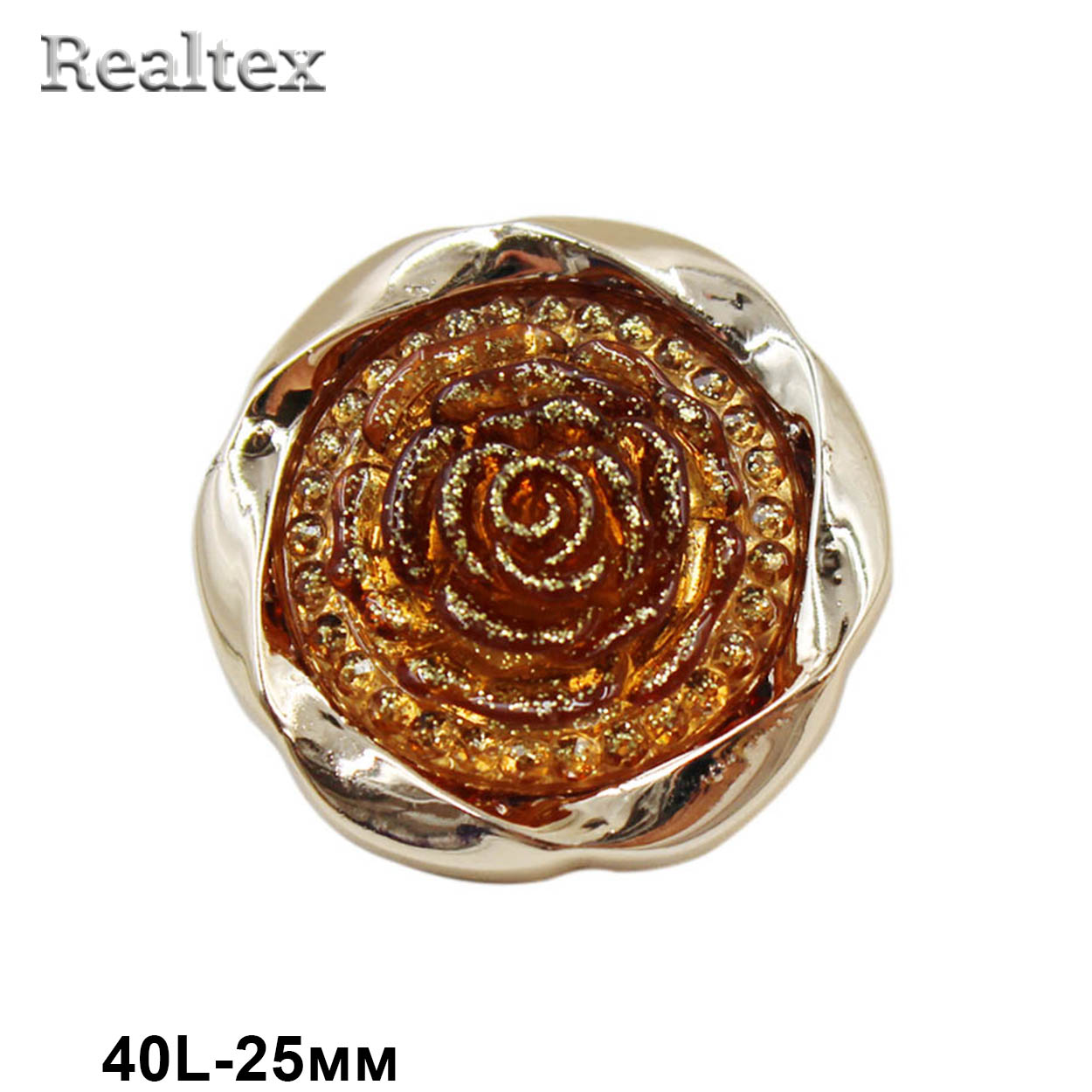 Пуговицы VB  1 40L (10шт) цв.бежевый/золото