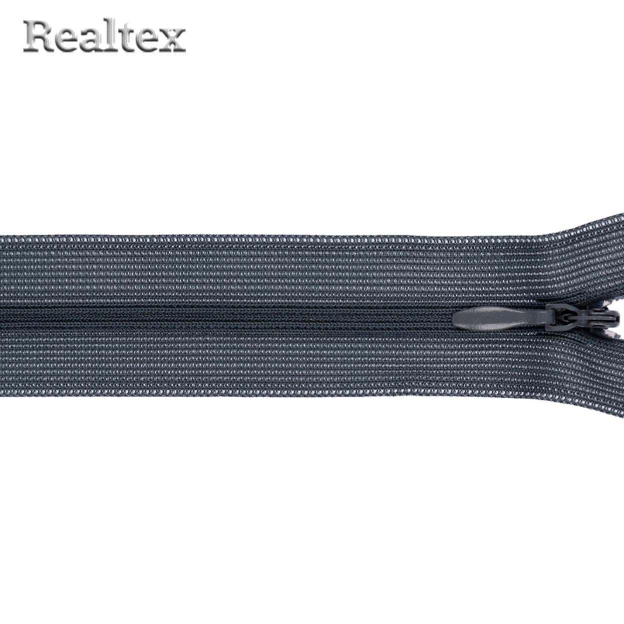 Молния потайная G-013P 50см н/р цв.309 т.серый