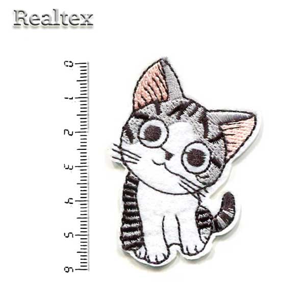  Термоаппликации детские Реалтекс R-2407 "Кот" цв.серо-белый