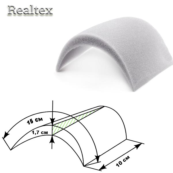 Заготовка подплечник Вт-12 (25пар) цв.серый