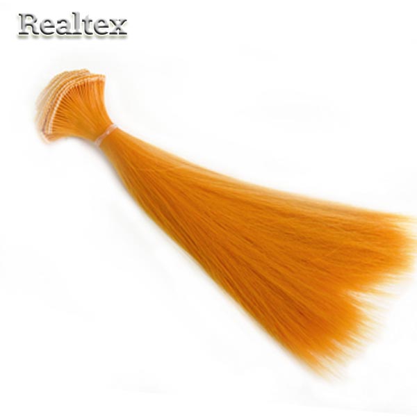 Трессы "Элит" прямые д.17см ш.100см 26401 №17/НТ для кукол цв.1608 оранжевый