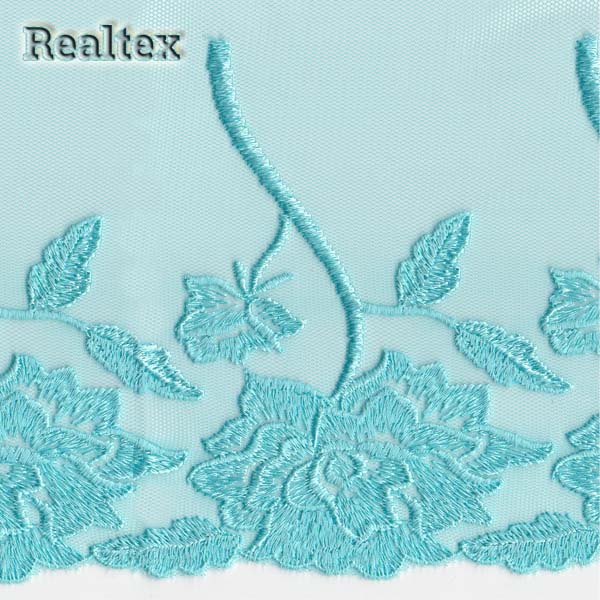 Кружево на сетке 180мм 47-4023 цв.083 св.бирюзовый