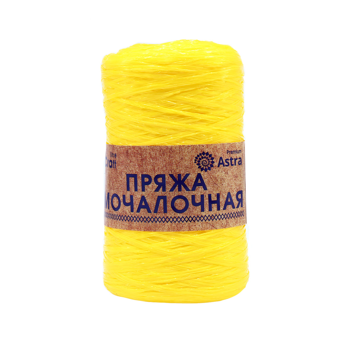Пряжа Astra Premium 'Мочалочная" 200м (50гр) цв.жёлтый