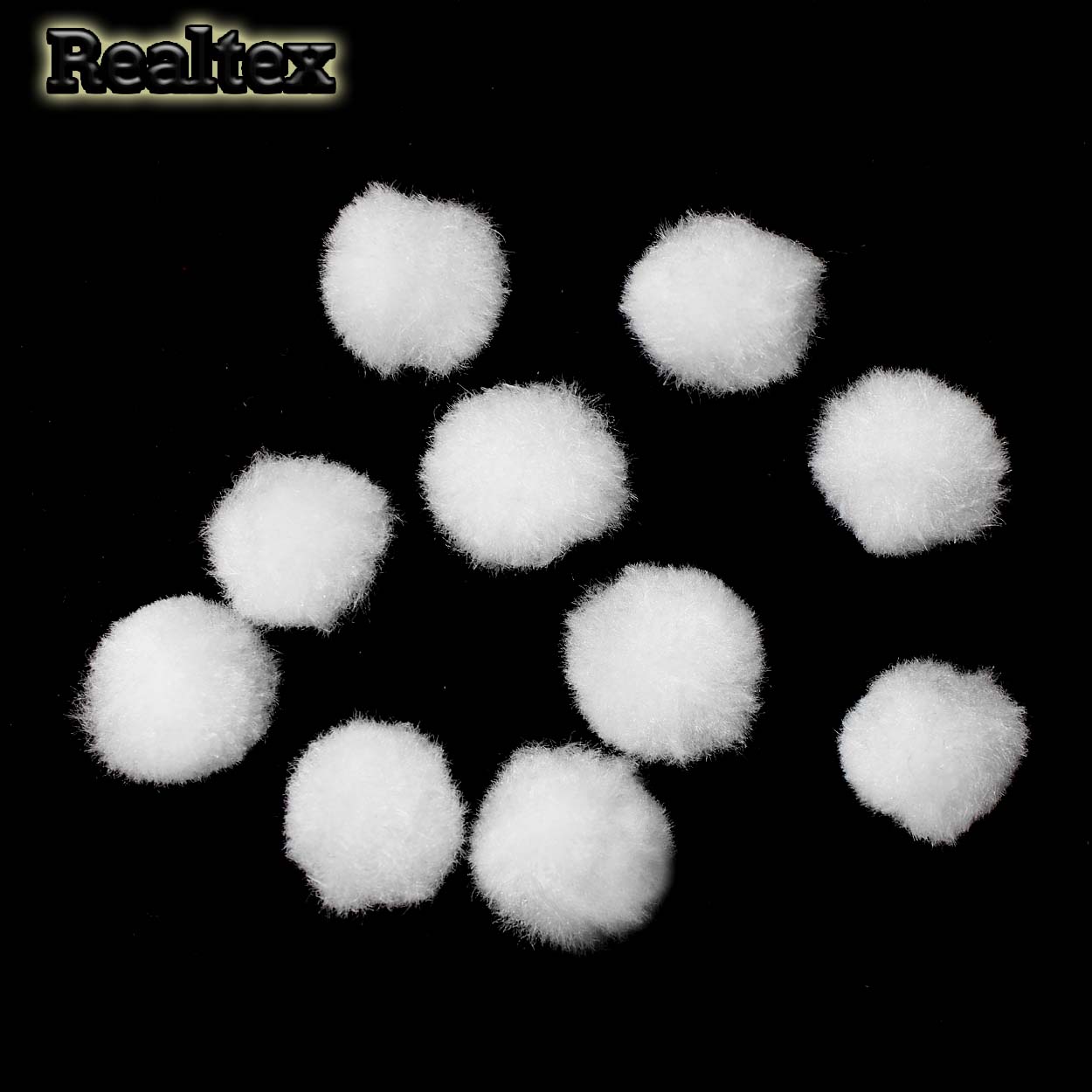 Помпоны  Realtex для рукоделия 20мм цв.белый 