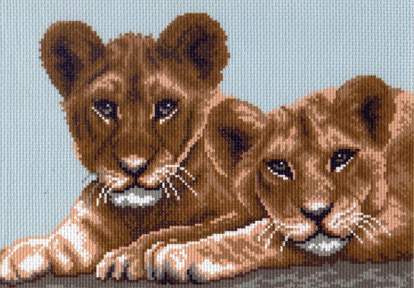 Рисунок на канве МП 28х37 №493 "Львята"