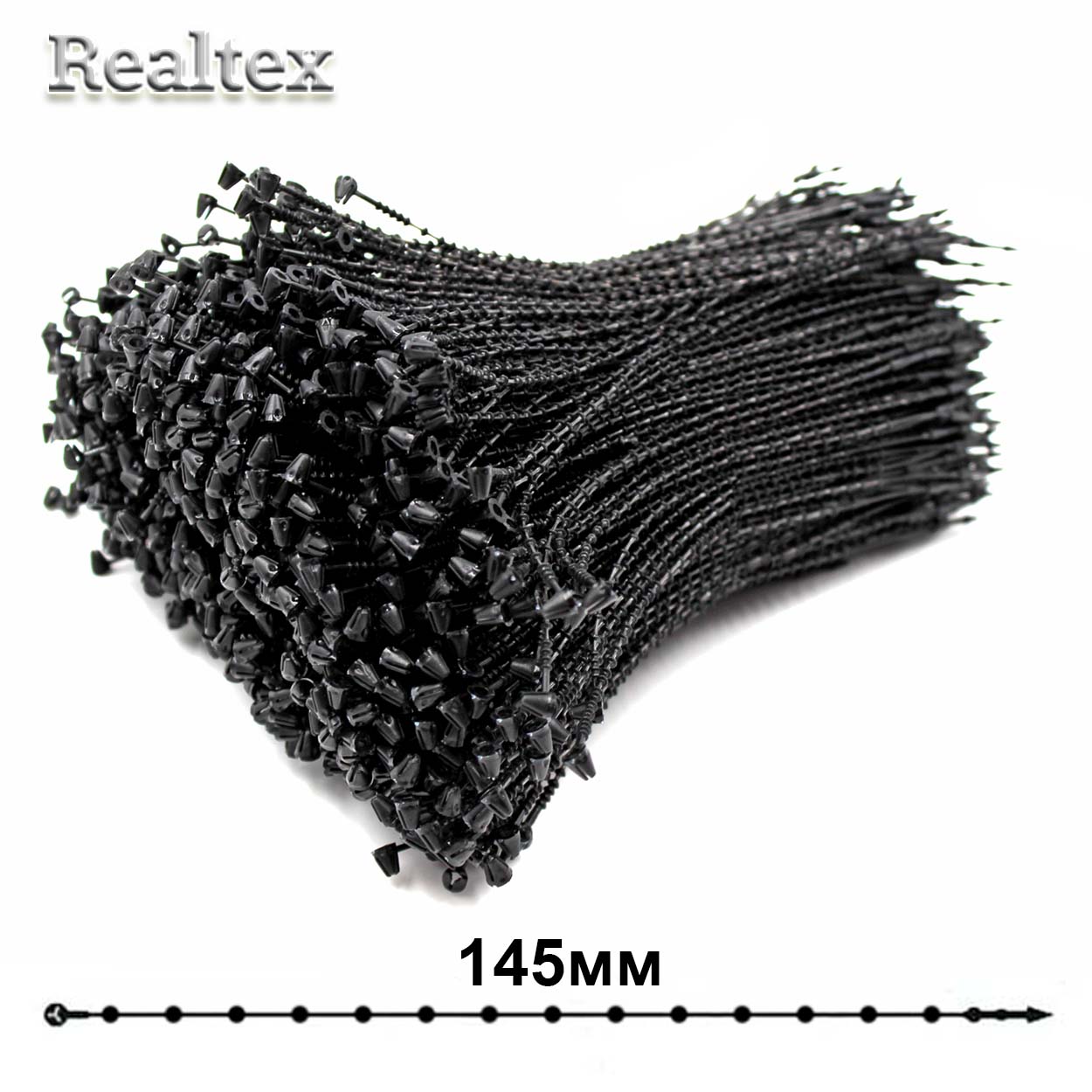 Этикетодержатели  Realtex петля 145мм цв.черный