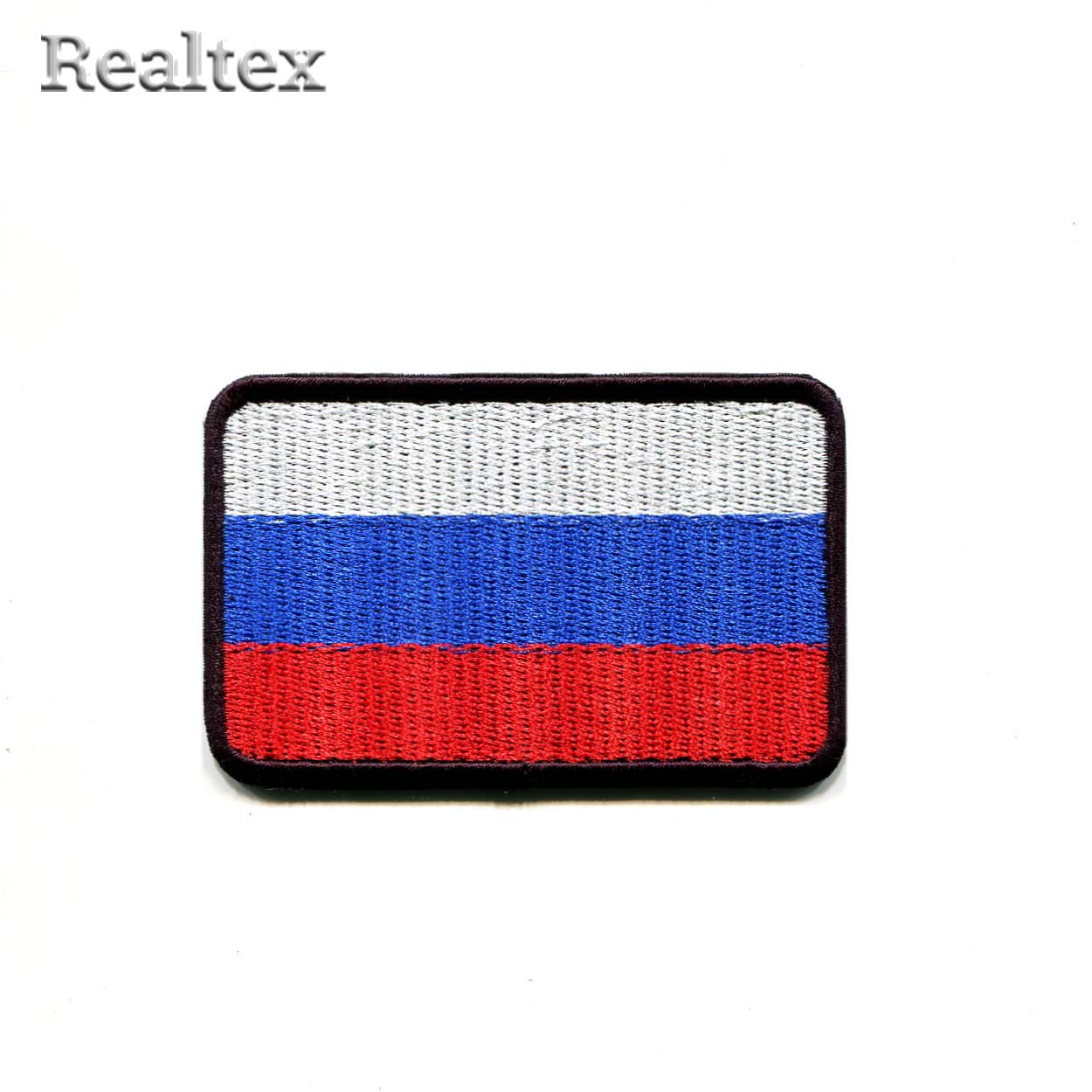 Термоаппликации 53329/2P "Флаг Россия" цв.черный